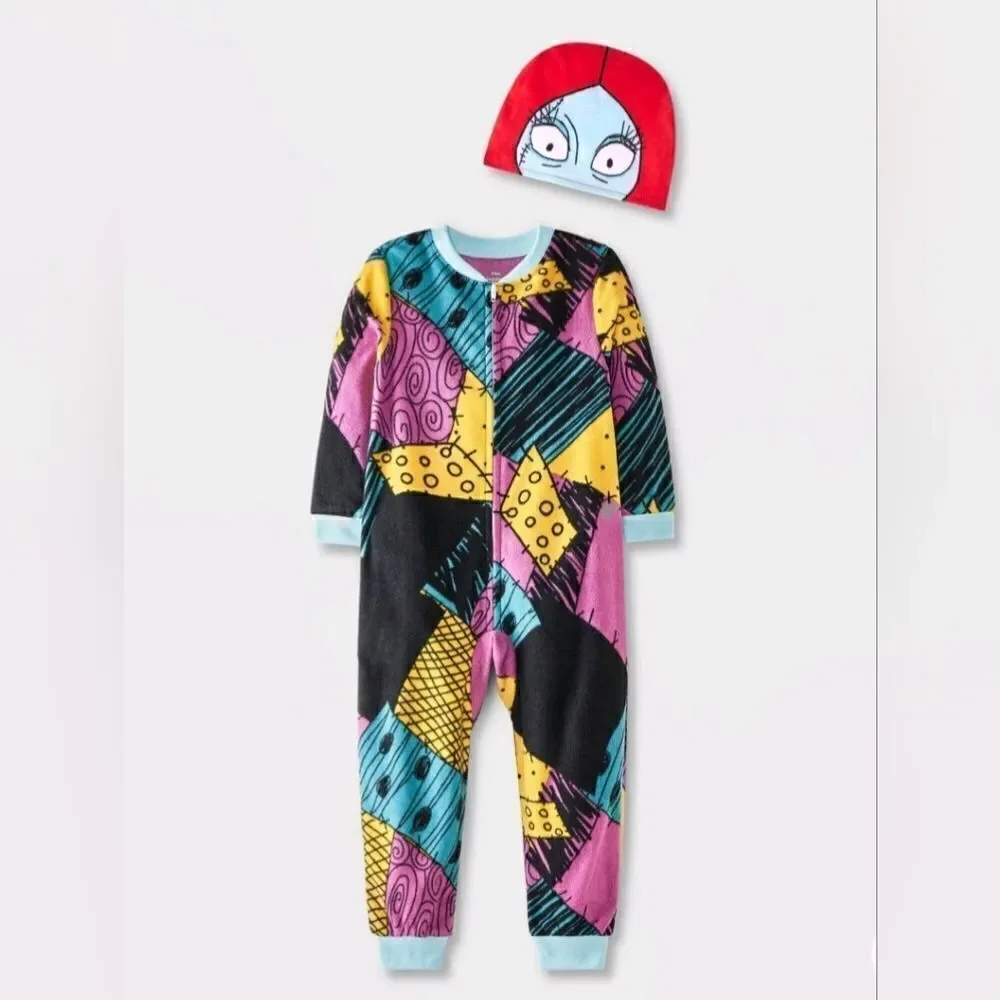 Nightmare Before Christmas Sally Costume Toddler Blanket Sleeper w Hat